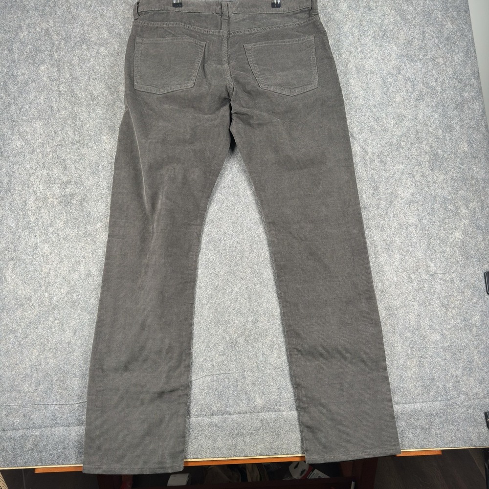 J.Crew Pants Mens 33x32 Gray 770 Stretch Corduroy Slim Straight 5 Pocket Casual - Picture 10 of 16